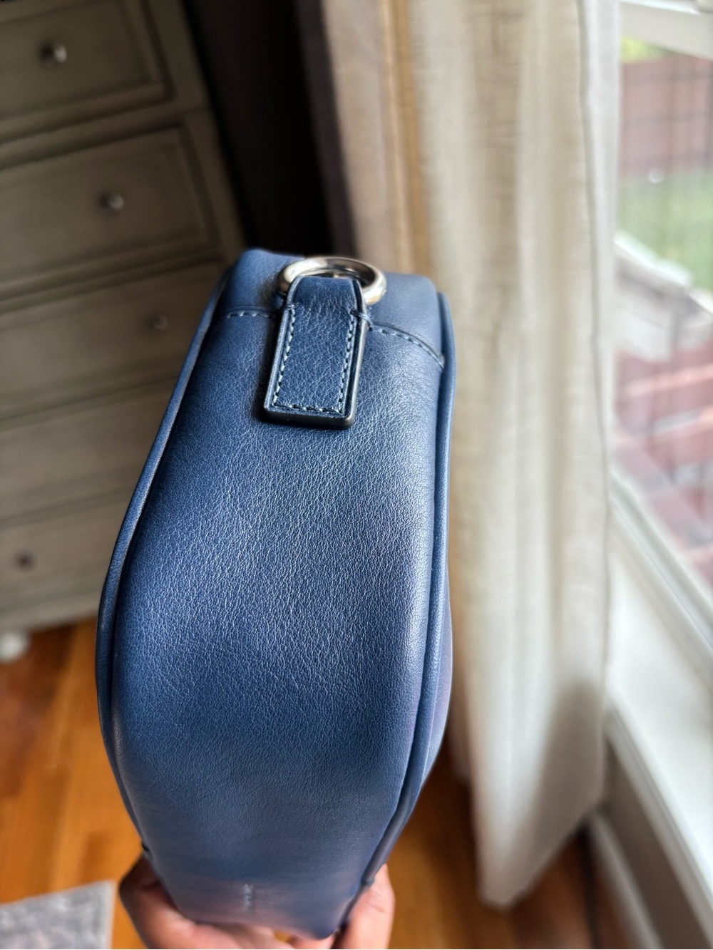 Navy Coach Radio Camera Bag in Navy/Silver - Picture 3 of 9